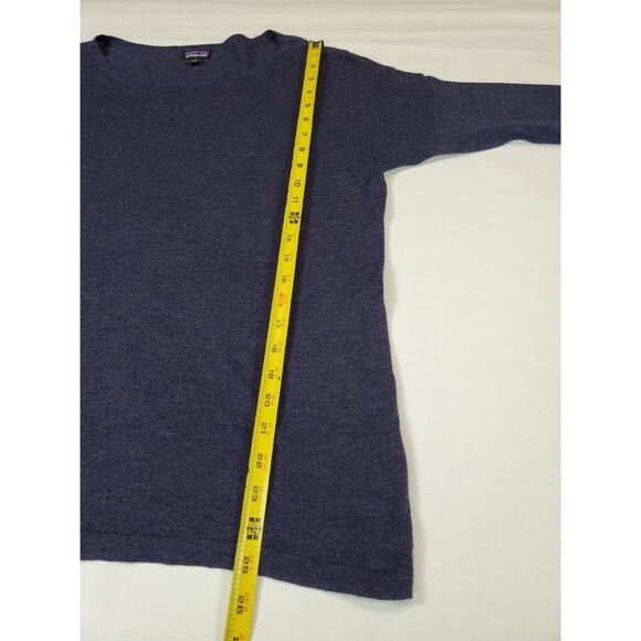 Patagonia Womens Small Blue Pullover Sweater ORGANIC Cotton Blend Round Neck - Picture 6 of 10